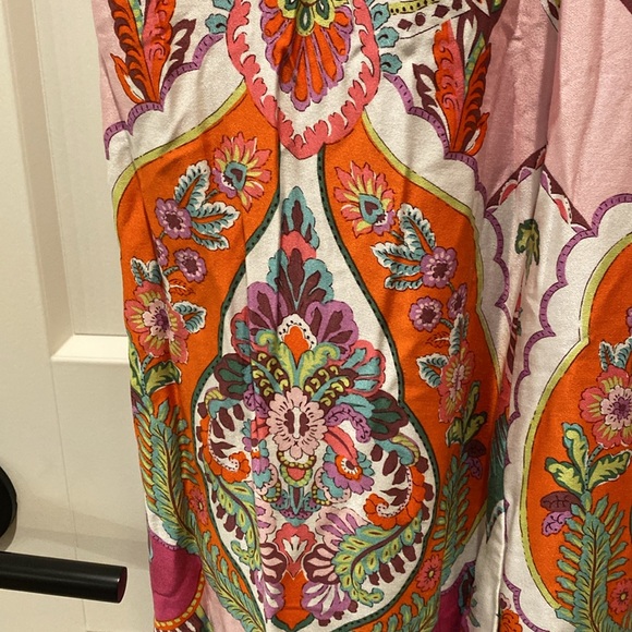 Rachel Zoe Wide Leg Pants.  Bright Pink/Orange/Green/White Flower Pattern.  XS - Picture 4 of 10